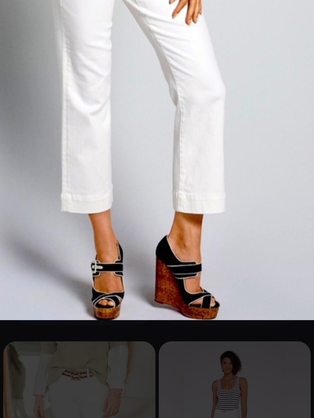 CAbi White Cropped Ankle Jeans "Palm Beach